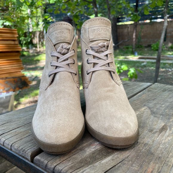 Prada Sport Hidden Wedge Desert Ankle Booties - Picture 4 of 13